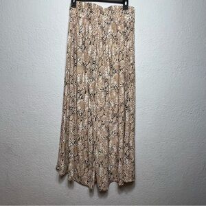 Goldyn Wide Leg Snake Print Elastic Waist Pants